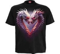 Spiral HEART OF DRAGONS - Front Print T-Shirt Black | Size: Small Spiral Black S