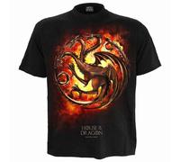 HBO - Hod - Dragon Flames - Front Print T-Shirt Black - L