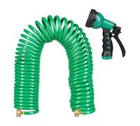 Spiral hose Expandable Hosepipe Coil Watering Pipe 7 Settings Lightweight