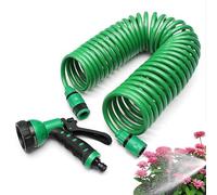 Spiral Hose: Roll Up Garden Hose with Spray Nozzle, Flexible Garden Hose, Portable Garden Hose | Water Hoses, Flexible Spiral Water Hose, Hose