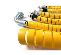 Spiral Hose Wrap/Guard Protector Sleeve HDPE size 25 - Range 20-27mm - Black & Yellow (Yellow, 50 Mtrs)