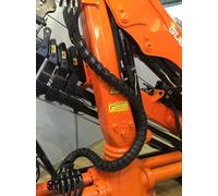 Spiral Hose Wrap/Guard Protector Sleeve HDPE size 32 - Range 27-36mm - Black & Yellow (Black, 10 Mtrs)