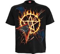 HOT METAL - Front Print T-Shirt Black Spiral Black XXL