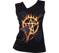 Spiral - Hot Metal - Gathered Shoulder Slant Vest Black - L
