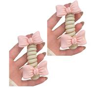 Spiral is a Double Bow Knot Design Spirals Daily Wear Kids Hair Accessories Ponytail Holder 2X Bowknot Blade Hair Ties for Girls