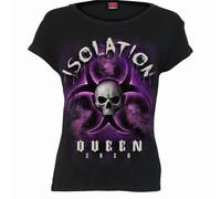 Spiral - ISOLATION QUEEN - Boatneck Cap Sleeve Top Black
