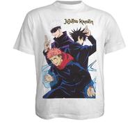 Spiral JUJUTSU KAISEN - TRIO - Front Print T-Shirt White in Black | Size: 2XL Spiral Black 2XL