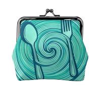 Spiral Kitchen Swirl Coin Purse-Leather Kiss Lock Wallet Small Clutch | Compact Holds Cards Coins Keys. Soft Pu Leather. Gift Ready.
