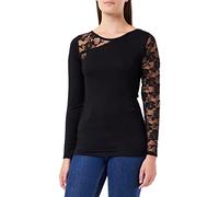 Spiral - Lace One Shoulder Top Black - XL