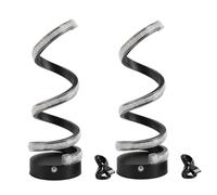 Spiral LED Table Lamp, 3 Color Temperatures Dimmable Bedside Lamp, Curved LED Desk Lamp, USB Powered Desk Light, Twisted Decorative Black Bedside Night Light,Nightstand Lamp Bedroom Living Room