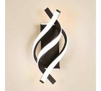 Spiral LED Wall Sconce Mdoern Creative Home or Lighting Fixture 26W Aluminum Indoor Hardwired Wall Lamp, 3000K/6000K Silica Gel Shade Wall Sconces for Bedroom Bedside Living Room