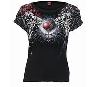 Spiral - Life and Death Cross - Allover Cap Sleeve Top Black - S