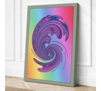 Spiral Light Canvas Wall Art Print 18x12 Inch