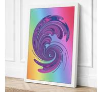 Spiral Light Canvas Wall Art Print 18x12 Inch