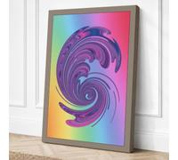 Spiral Light Canvas Wall Art Print 24x16 Inch