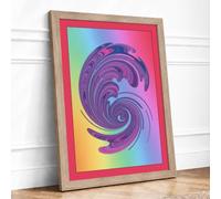 Spiral Light Framed Wall Art Print A1 Oak