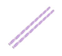 Spiral Light Purple Line PMMA Bars, 10mmx250mm Solid Acrylic Round Rods for Electrical Equipment 2pcs