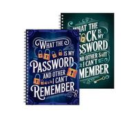 Spiral Lock Password Log Book, A Practical Password Keeper Organiser for Internet Logins & Accounts, with Colour Tabs, Secure Private Journal for Personal & Family Records (Blue+Green)