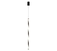 Spiral Long Strip Pendant Lights, Modern 13W LED Hanging Lighting, Simple Decorative Suspension Lamp Black Single -headed Nordic Background Wall Chandeliers Made in China