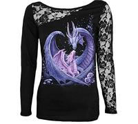Spiral - Maternal Instincts - Lace One Shoulder Top Black - L