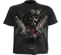 Spiral Men STEAM Punk Bandit T Shirt Black Black XL