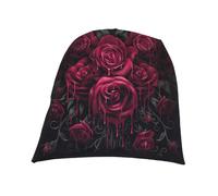Spiral Men's Blood Rose Beanie in Jet Black Spiral Jet Black One Size