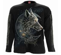 Spiral - Celtic Wolf - Longsleeve T-Shirt Black - L