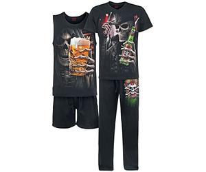 Spiral Mens M631 - Pyjama Set, Black, S UK