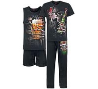 Spiral Mens M631 - Pyjama Set, Black, XL UK