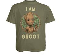 Spiral Men's MARVEL I AM GROOT - I AM GROOT - T-Shirt Olive in Green | Size: Medium Spiral Green M
