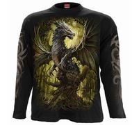Spiral Men's OAK DRAGON - Longsleeve T-Shirt Black | Size: Large Spiral Black L