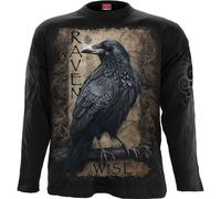 Spiral Men's RAVEN WISE - Longsleeve T-Shirt Black | Size: 2XL Spiral Black 2XL