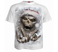 ROCK SANTA - T-Shirt White Spiral White S