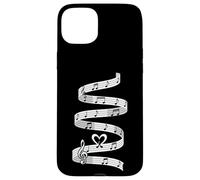 Spiral Music Staff Notes Heart Melody Design Case for iPhone 15 Plus