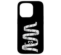 Spiral Music Staff Notes Heart Melody Design Case for iPhone 15 Pro