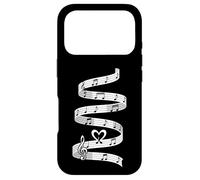 Spiral Music Staff Notes Heart Melody Design Case for iPhone 17 Pro