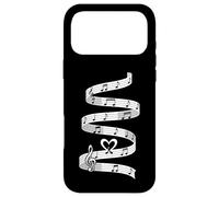 Spiral Music Staff Notes Heart Melody Design Case for iPhone 17 Pro Max