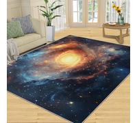 Spiral NebulaArea Rug 70x140cm Cosmic Vortex Living Room Carpet Rugs Science Fiction Space Non Slip Short Pile Floor Mat Machine Washable Shaggy Soft Bedroom Area Carpet Rug for Home Decor