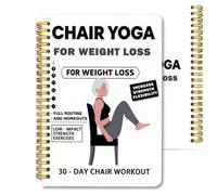 Spiral Notebook - 30-Day Guided Yoga Journal for Beginners, Adults Notebook with Illustrated Fitness Planner, Wellness Log for Home Practice, Book and Daily Health, 8.27x5.51 inches