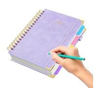 Spiral Notebook - 300 Pages B5 Journal Note for Students, Large Notepad with Removable Divider Function, Writing Book for Teachers, College, Meeting, Study, School Use, 8.27x10.04 inches
