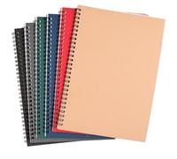 Spiral Notebook 6Pcs 5.5 x 8.3" 100 Pages A5 Blank Spiral Journal Soft Cover Lined Notebook Bulk Sketch Books Kraft Diary Planner for School Travel Office Supplies