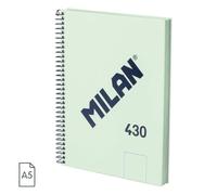 Spiral Notebook A5/80K Blank Green Milan Milan School Student Notes University H