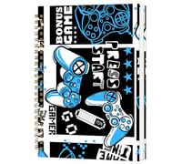 Spiral Notebook A5 Hardcover Journal for Women 120 Pages Thick College Paper Perfect for Office, School or Home (Gamepad)