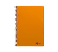 Spiral notebook liderpapel a4 smart paperback 80h 75g 2 ruled 2.5mm with margin orange color