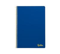 Spiral notebook liderpapel a4 smart paperback 80h 75g ruled horizontal one line with margin dark blue
