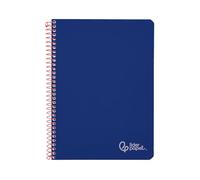 Spiral notebook liderpapel a4 witty hardcover 80h 90g two wide ruled 3.5mm with margin dark blue