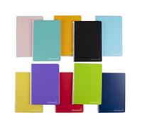 Spiral notebook liderpapel folio witty hard cover 80h 75g box 3mm with margin assorted colors