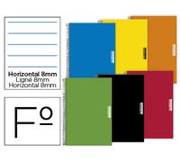 Spiral Notebook Papercop Folio Extra Hard Cover 80 Sheets Horizontal 8 mm with Margin 70 g Assorted Colours