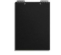 Spiral Notebook - Steno Pad, Leather Hardcover Journal, Top Bound College Ruled Pages | Left Hand Suitable Writing Pad for School, Office, Study, Planning, Notes, , Bla
