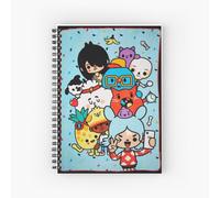 Spiral Notebook Toca boca life kids happy A5 120 Pages